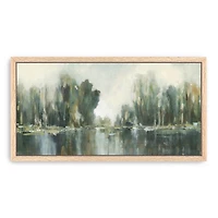 Abstract Treeline Framed Canvas Art Print