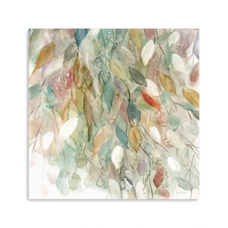 Rainy Cascade Canvas Art Print, 40x40 in.