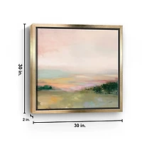 Dark Glowing Valley Framed Canvas Art Print, 30x30