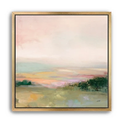 Dark Glowing Valley Framed Canvas Art Print, 30x30