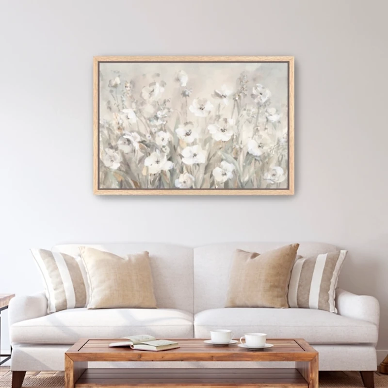 Shades of White Framed Canvas Art Print, 32x48