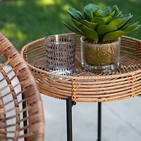 Tan Rattan Alhandra 3-pc. Outdoor Conversation Set