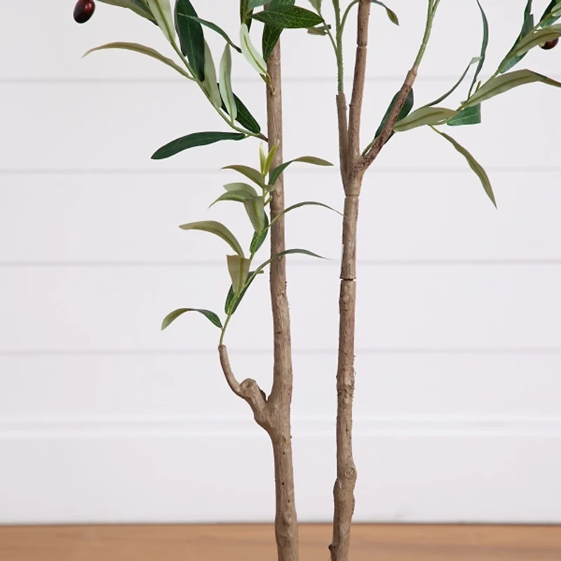 ft Minimalist Olive Tree in White Planter
