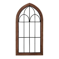 Brown Windowpane Arch Rennell Wall Plaque