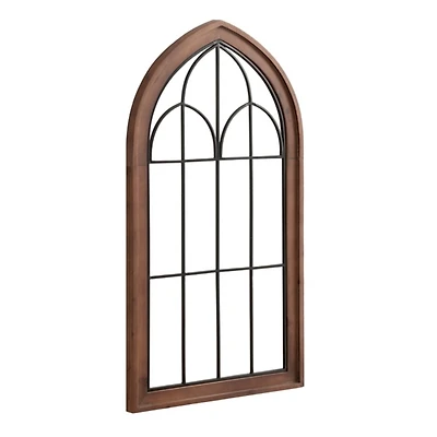 Brown Windowpane Arch Rennell Wall Plaque