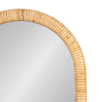 Natural Rattan Arch Raleigh Tabletop Mirror