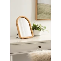 Natural Rattan Arch Raleigh Tabletop Mirror