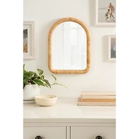 Natural Rattan Arch Raleigh Tabletop Mirror
