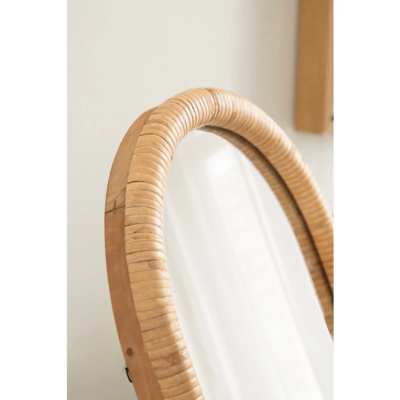 Natural Rattan Arch Raleigh Tabletop Mirror