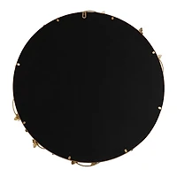 Round Gold Floral Rosella Wall Mirror
