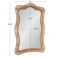 Natural Rattan Rachel Wavy Wall Mirror