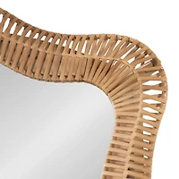 Natural Rattan Rachel Wavy Wall Mirror