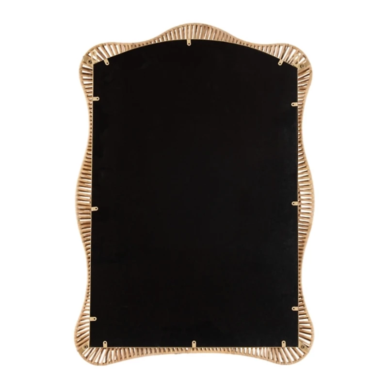 Natural Rattan Rachel Wavy Wall Mirror