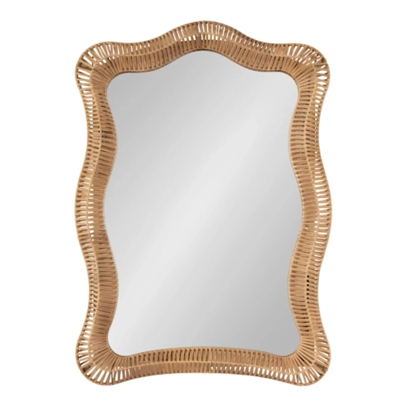 Natural Rattan Rachel Wavy Wall Mirror