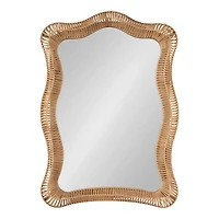 Natural Rattan Rachel Wavy Wall Mirror