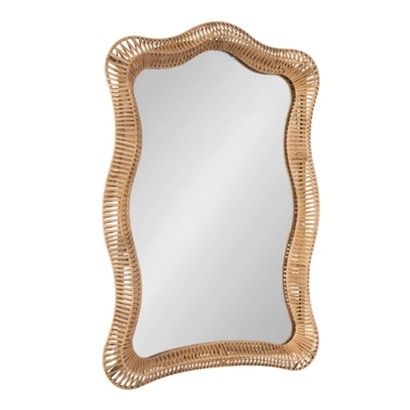 Natural Rattan Rachel Wavy Wall Mirror