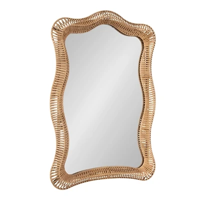 Natural Rattan Rachel Wavy Wall Mirror