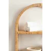 Natural Rattan Arched Reed Wall Shelf
