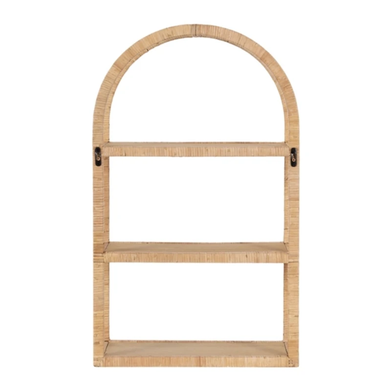 Natural Rattan Arched Reed Wall Shelf