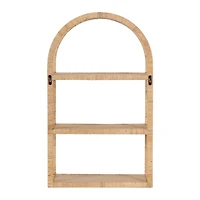 Natural Rattan Arched Reed Wall Shelf