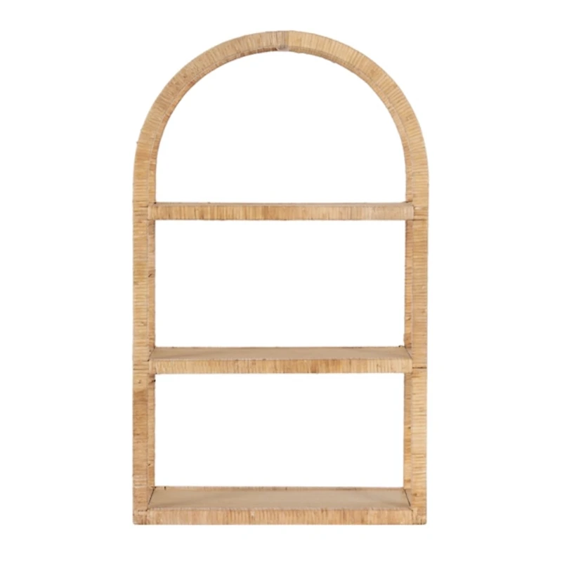 Natural Rattan Arched Reed Wall Shelf