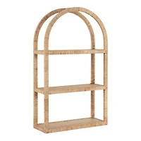 Natural Rattan Arched Reed Wall Shelf