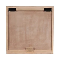 Natural Floral Carved Wood Wall Cabinet