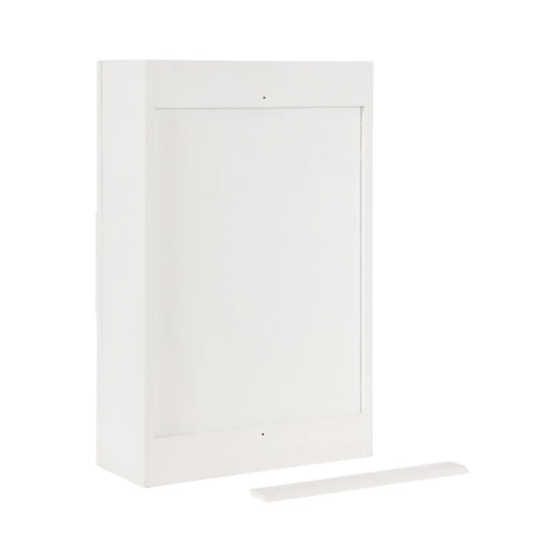 White and Natural Cane Ollie Wall Cabinet