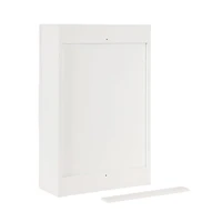White and Natural Cane Ollie Wall Cabinet