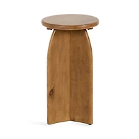 Natural Wood Round Sierra Accent Table