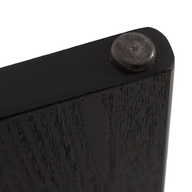 Black Wood Round Sierra Accent Table