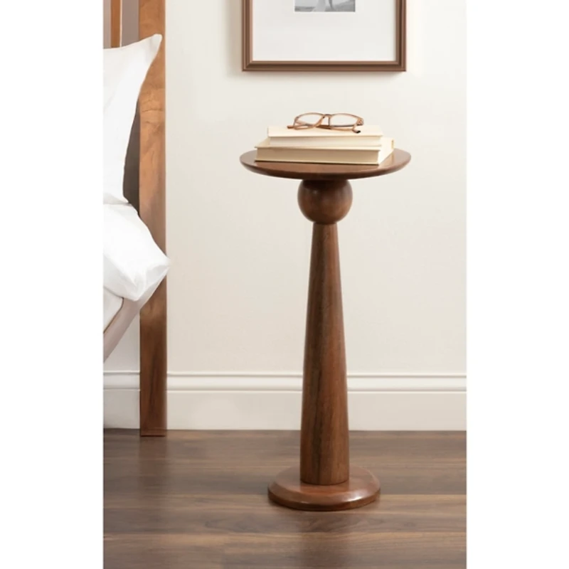 Walnut Brown Wood Jakob Accent Table