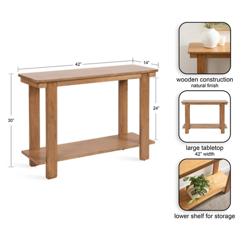 Natural Wood Foxford Console Table
