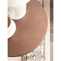 Brushed Bronze Metal Stratton Accent Table