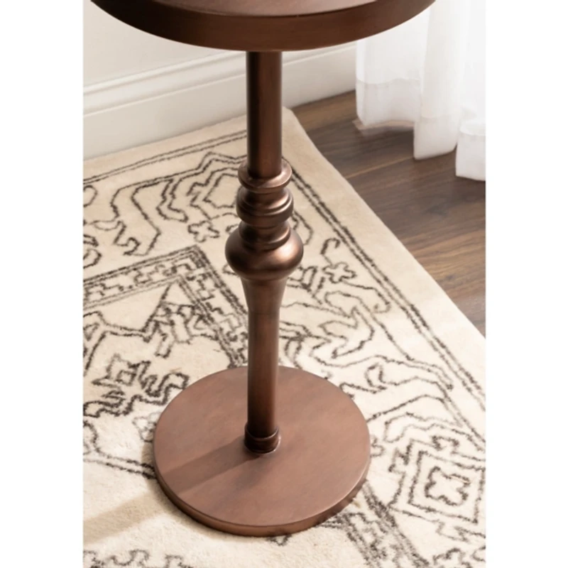 Brushed Bronze Metal Stratton Accent Table