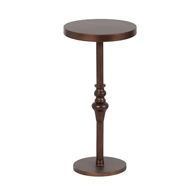 Brushed Bronze Metal Stratton Accent Table