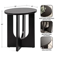 Wood Sureda Oval Accent Table