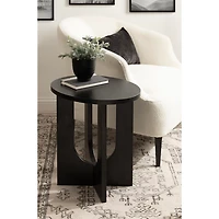 Wood Sureda Oval Accent Table