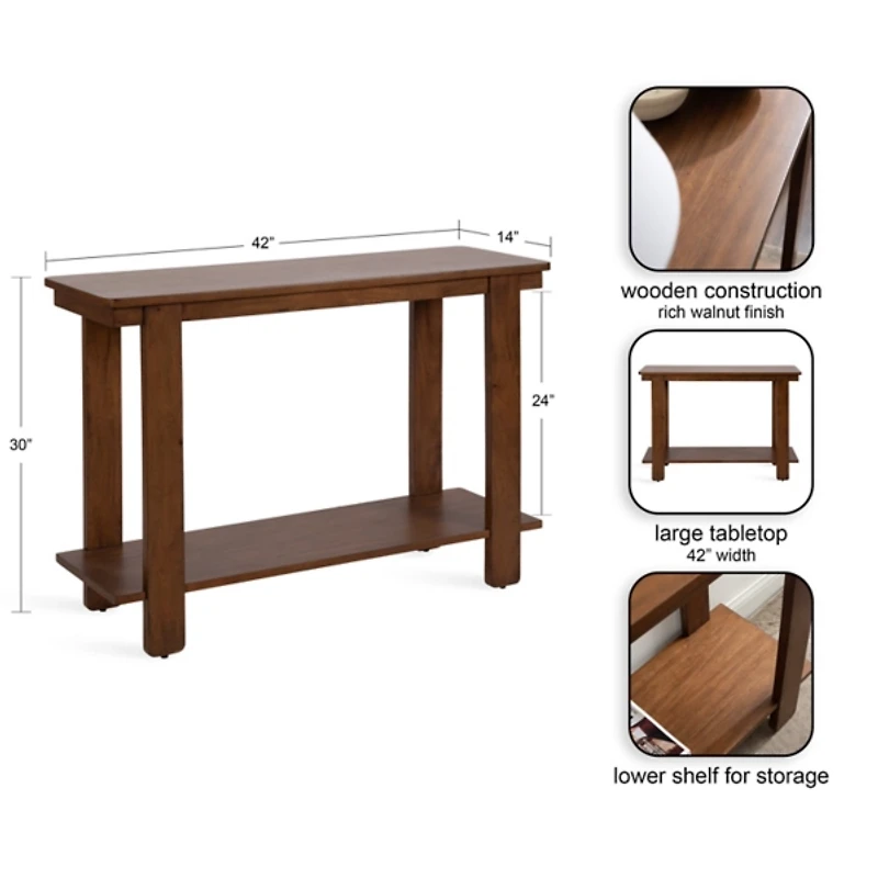 Walnut Brown Foxford Console Table