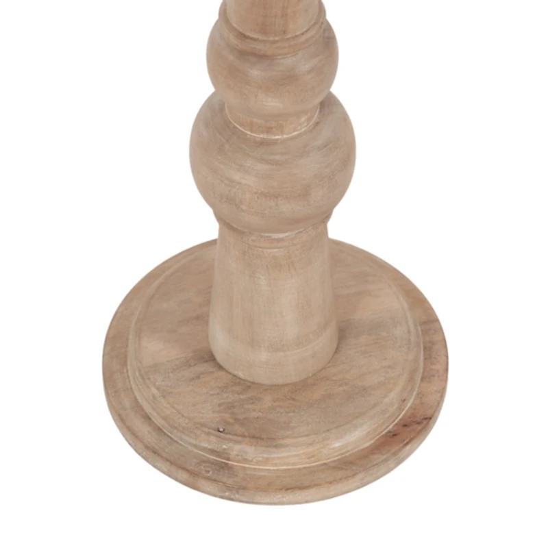 Natural Wood and Marble Wegner Accent Table