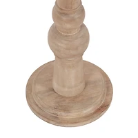 Natural Wood and Marble Wegner Accent Table