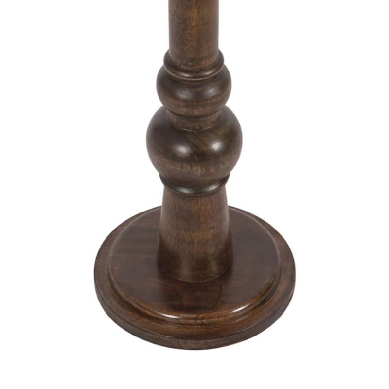 Dark Wood and Marble Wegner Accent Table