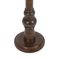 Dark Wood and Marble Wegner Accent Table