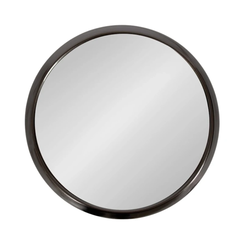 Pewter Metal Mirrored Sanzo Accent Table