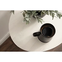 White Wood Sureda Oval Accent Table