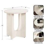 White Wood Sureda Oval Accent Table