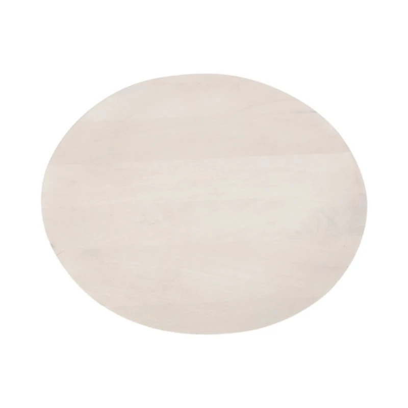 White Wood Sureda Oval Accent Table