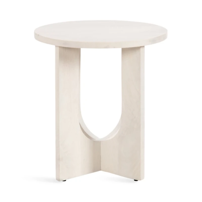 White Wood Sureda Oval Accent Table