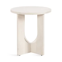 White Wood Sureda Oval Accent Table