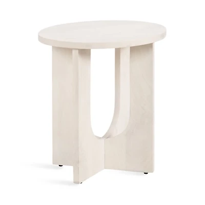 White Wood Sureda Oval Accent Table
